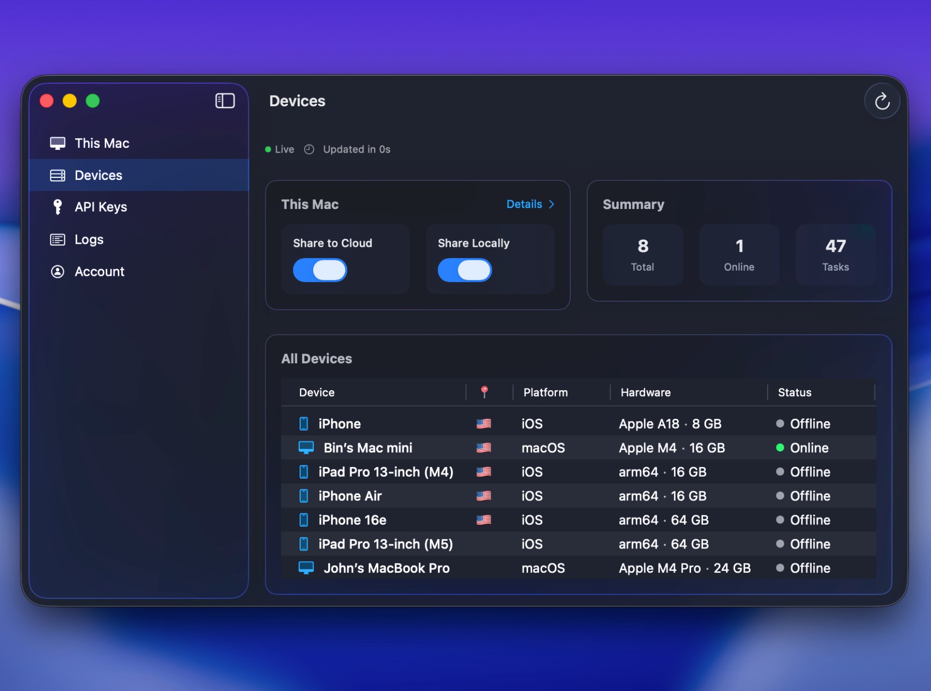 OrchardGrid macOS App
