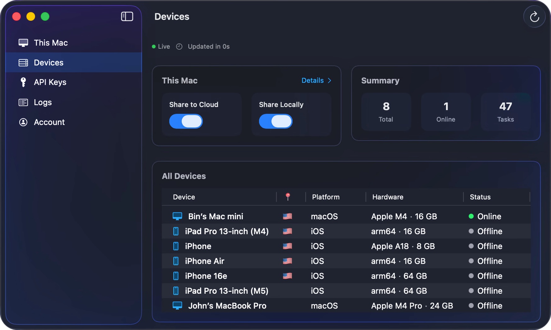 OrchardGrid macOS App